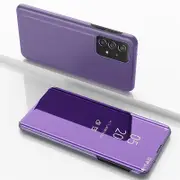 For Samsung Galaxy A33 5g Mirror Flip Case Pu Leather Electroplate Stand Smart View Window Business Phone Cover