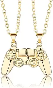 [Generic] Best Friend Necklace Couples Necklace Console Handle Pendant for Him and Her Lovers BFF Friendship Sister Necklace Matching Necklace for Best Friend