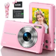Digital Camera with 32G Card, 1080P Kid Camera 44MP HD Digital Camera Compact di