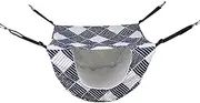 AIMALL Cat Cage Hammock Hanging Basket Bed with Adjustable Straps, Soft Suede Covered Hideout Nest for Small Pets, 18.5x14.96x10.62in – Blue Whale/Sea Blue Checkered