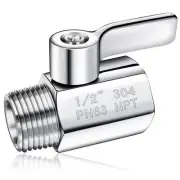 Shower Head Shut off Valve 304 Stainless Steel Mini Ball Valve(1/2 Female X Mal