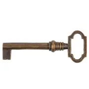 Antique Copper Skeleton Key for Cabinet, Grandfather Clock Doors, Dresser Dra...