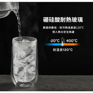 【康寧密扣Snapware】雙層玻璃杯400ml
