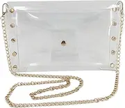 See Through Purse Crossbody - Clear Bag for Women Stadium Approved | Clear Clutch Purses with High Capacity for Prom, Sports Events, Travel, Concert, Picnic Xingma