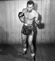 Heavyweight Boxer Eddie Vick Of The Usa 1950S Old Boxing Photo