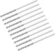 uxcell 1mm Diamond Twist Drill Bits High Speed Steel for Glass Sea Shells Stone Tiles 10 Pcs