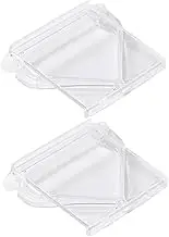 KOMBIUDA 2Pcs Top Storage Bracket Transparent Shelf for Monitor Router and Speakers Versatile Holder for Living Room Office and Bedroom Decor
