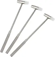 Hohopeti 3pcs Alloy Steel Mini Hammers Watch Repairing Jewelry Tool Safe Easy to Use Detachable Handle