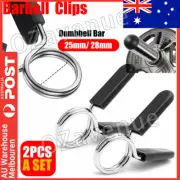 2/4PC 28mm/25mm Barbell Clamp Collar Clip Olympic Weightlifting Lift Spring Lock