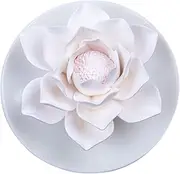 Essential Oil Passive Flower Diffuser -Non-Electric Porcelain Aromatherapy Diffusers for Small Mini Room, Desk Decorative, Bathroom (Lotus)