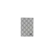 [Gucci] Gucci-Beige Ebony Gg Supreme Polyurethane Passport Case-Uomo OS OS