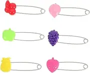 PERSELOSO 30Pcs Cartoon Fruits Pattern Safety Diaper Pin for Nappy Pins for Cloth Diapers Sewing Crafts More Eye Catching Design Durable Easy to Use