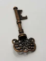 Gorgeous Unique Skeleton Key Beer Bottle Opener Brass Color Excellent Condition