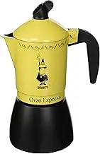 Bialetti Moka Orzo Express Coffee Pot with Horziera, 4 Cup Capacity, Yellow