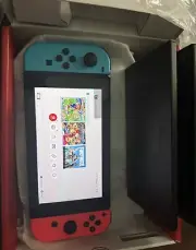 Nintendo Switch with Neon Blue and Neon Red Joy-Con (HAC-001-01)