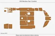 2016 Beneteau Flyer 5 Swim Platform Cockpit Boat EVA Foam Teak Deck Flooring Mat