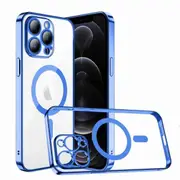 For Apple iPhone 12 Pro MagSafe Magnetic Case with HaloLock Shockproof Military Grade Protection Scratch Resistant Back Protective Cover (Blue)