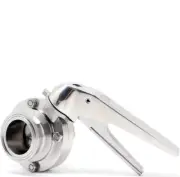 QiiMii Sanitary Stainless Steel 304 Tri Clamp Butterfly Valve with Trigger...