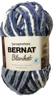 Bernat Blanket Yarn 10.5oz Skein “Faded Blues”