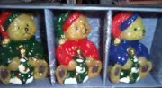NIB VINTAGE D.S.I. (2002) Set of Three (3) Teddy Bear Christmas Candles