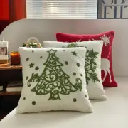 Jacquard Christmas Plush Pillowcase INS Style Cushion Cover Sofa/Bed