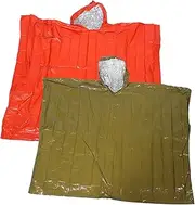 Gogogmee 2pcs Emergency Raincoat Walking Poncho Hiking Poncho Adult Rain Poncho Emergency Survival Rain Poncho Emergency Cloak Camping Poncho Rain Ponchos Travel Rain Coats Polyester Film