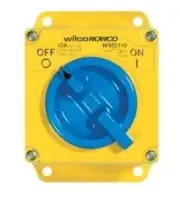 Wilco 'A' SERIES SWITCH 1-Pole 250V Cast Aluminium, Yellow- 10A, 16A Or 20A