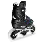 Crazy Skates TRIX - 3 Wheel Size Adjustable Inline Skates In Black, M 4-7