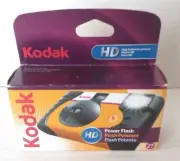 Kodak HD FunSaver 35mm Single Use Camera Power Flash 27 Exposure New in Box 2018