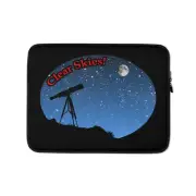 Clear Skies Astronomy Telescope Moon Laptop Sleeve