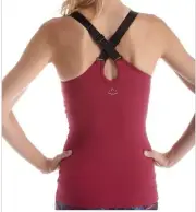 NWT $75 Sz. XS BEYOND YOGA 'Tried and True Tank' Sports Bra Cami Top Merlot