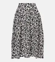 [Marni] Marni Floral cotton midi skirt AU 10 black