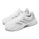 【adidas 愛迪達】網球鞋 CourtJam Control 3 W 女鞋 白 銀 緩衝 抓地 運動鞋 愛迪達(ID2457)