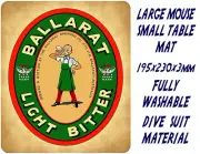 1 x FROM AN OLD BEER LABEL, BALLARAT LIGHT BITTER, MOUSE MAT OR SMALL TABLE MAT