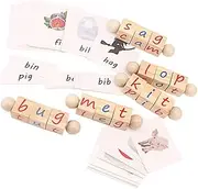 ORFOFE 1 Set Educational Letter Spelling Puzzle Imaginative Play for Enhances Hand Eye Coordination Blocks for Birthday Present for Learning