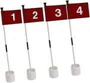 Ronyme 4X Golf Flagsticks Golf Flag and Cup for Backyard Outside Driving Range