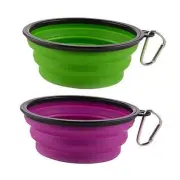 Large Collapsible Dog Bowls, 34oz Portable Foldable Travel Water Bowl Food