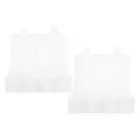 2 Pcs Multi Compartment Storage Box Plastic Organizer Craft Grid