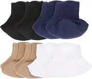 4 pairs Moisturizing Heel Socks Open Toe Socks Dry Cracked Heels Comfortable Toeless Socks Women Overnight Heel Treatment