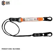 LINQ ELITE Single Leg Shock Absorbing Webbing Lanyard + Hardware SN x 2