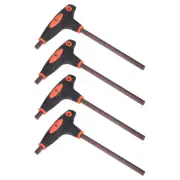 4pcs T-Handle Hex Key 8mm S2 Metric Size Wrench for Auto Maintenance