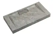 Hand Crafted Marble nature stone wash basin Hermès matt grey wall hung 600*300