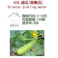 在飛比找momo購物網優惠-【蔬菜工坊】G16.越瓜種子(青醃瓜)