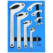 8PCS Adjustable C Pin Spanner Hook Wrench Tool Set, Chrome Vanadium Spanner N...