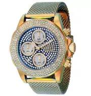 Invicta Pro Diver Fire Amber Women's 399 Crystals Dial Quartz Chrono Watch 44258
