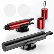2 Pack Car Window Breaker, Car Safe Hammer Glass Breaker Escape Tool One Second Seatbelt Cutter Life-Saving Emergency Safety Tool