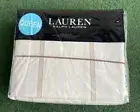 Ralph Lauren Queen Sheet Set Allie Stripe Cream Flax 4 Piece MSRP $170 New