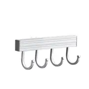 3Pcs 4 Hooks Bathroom Kitchen Bedroom Wall Mount Hanger Cloth Towel Hook No Drilling Home Coat Hat Cloth Coat Rack Shelf