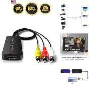 HDMI to AV Converter RCA Composite Adapter Support 1080P PAL NTSC Compatible ...