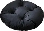 Toguma Round Chair Cushions Polyester Seat Cushion Office Seat Cushion Outdoor Floor Pad for Indoor Dining Room Kitchen Chairs (Black)